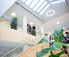 Billede af trappeopgangen på campus i Esbjerg