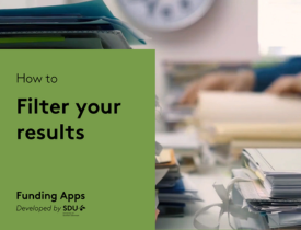 woman going through document. pile of documents in front of her. text saying how to filter your results.