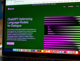 MacBook med en åben browser.