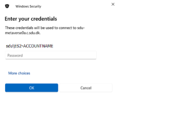 Enter your credentials