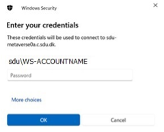 Enter your credentials