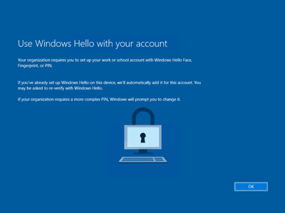 Use Windows Hello with you account