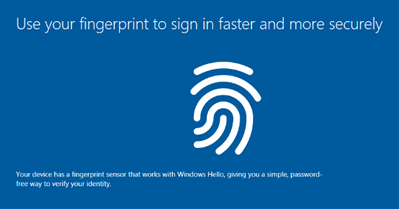 Use your fingerprint to sign in faster and more securely
