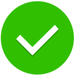 solid green checkmark