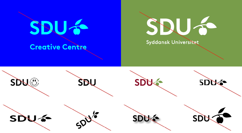 Shows dos and dont's with SDU's logo