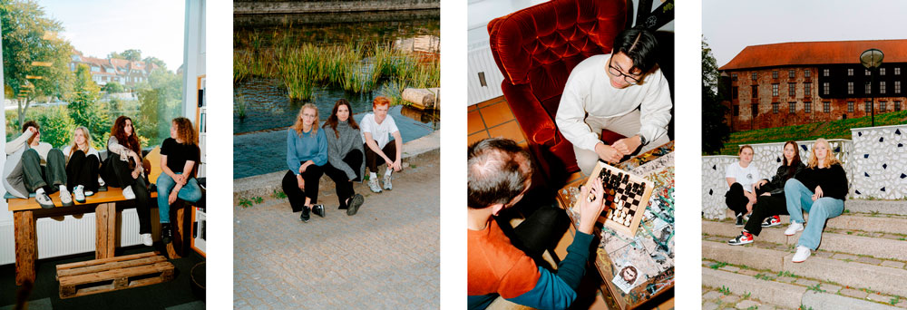 Pictures showing Røst's work for SDU