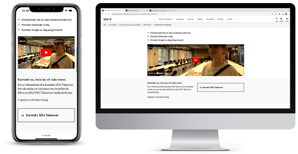 Eksempel på komponenten big cta