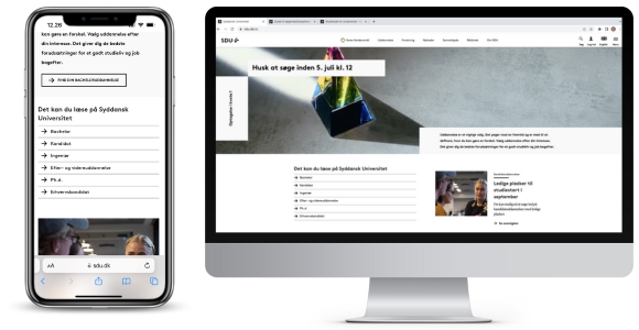 Eksempel på komponenten Link List