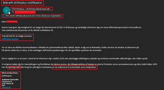 phishingmail simuleret