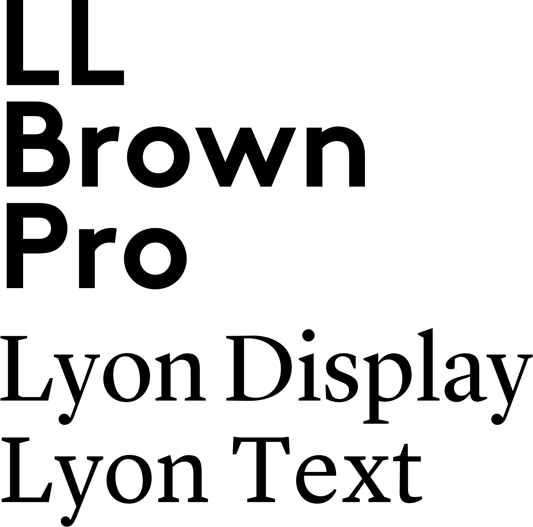 skrifttype eksempler brown og lyon