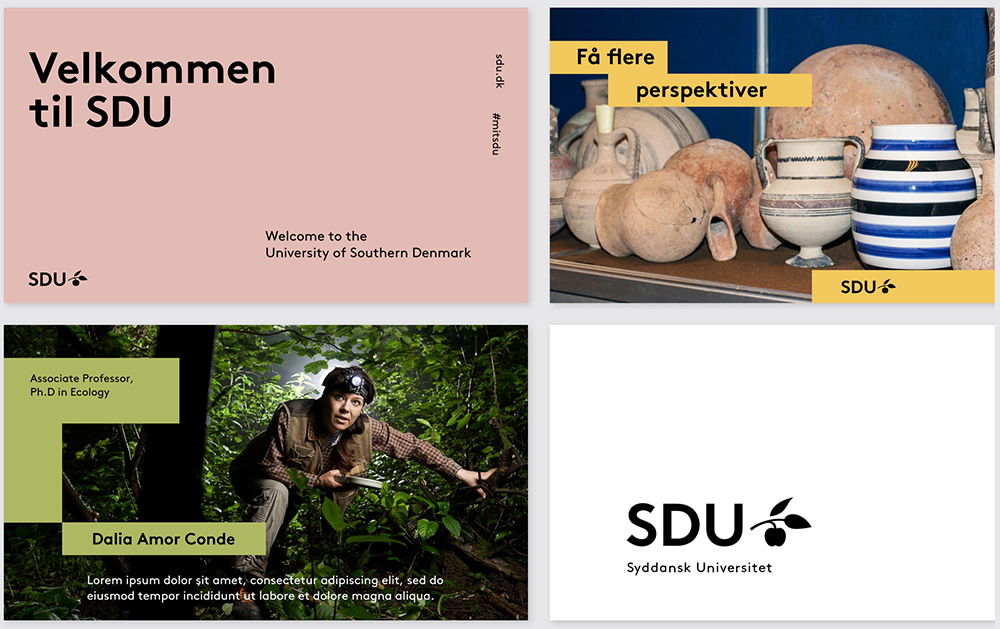 eksempler på visuelt udtryk til videoer på SDU