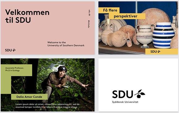 eksempler på visuelt udtryk til videoer på SDU