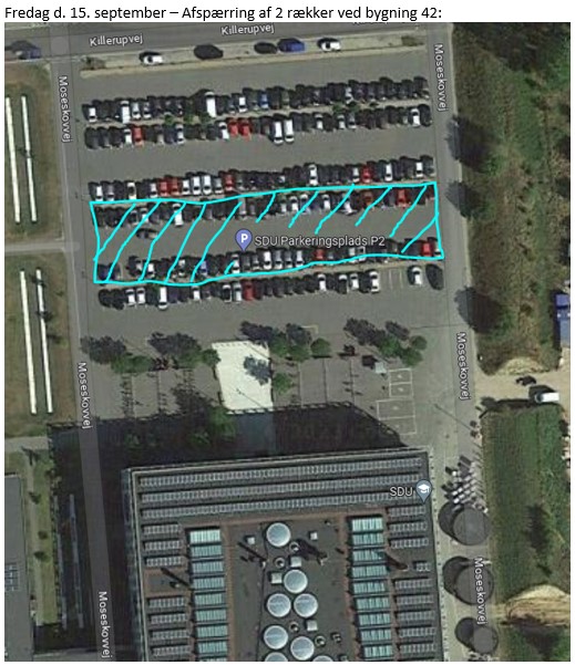 Air photo of parking lot